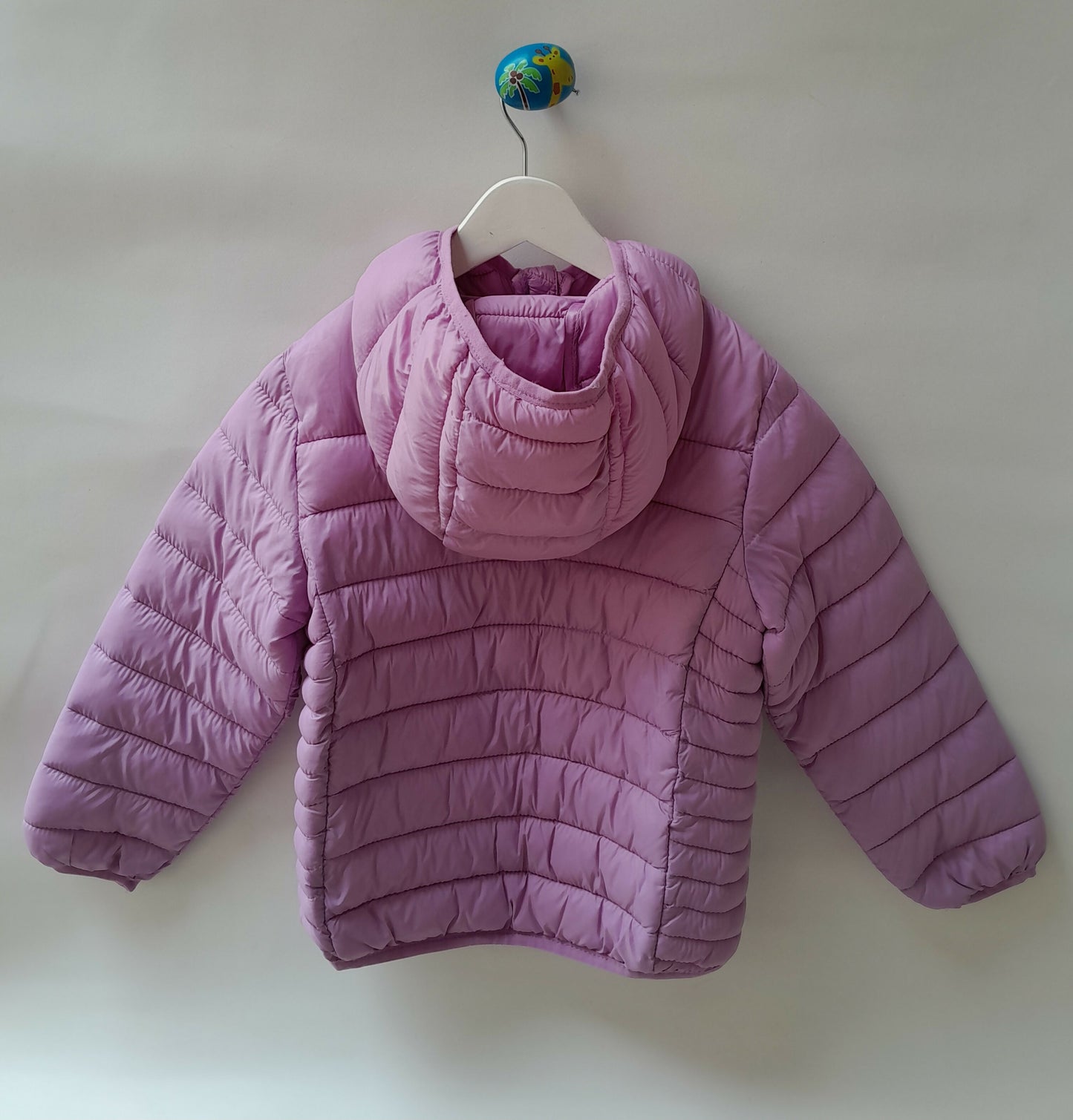 Jaqueta Puffer Infantil Lefties Lilás com Capuz - 5 a 6 Anos (118 cm)