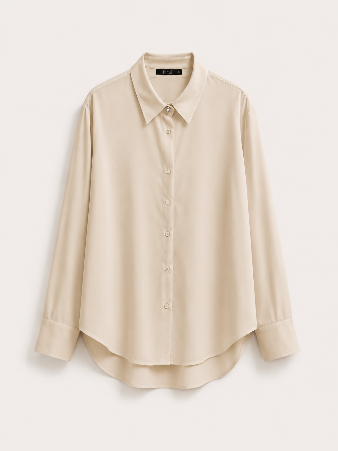 Camisa Manga Longa Bege- MAMÔ