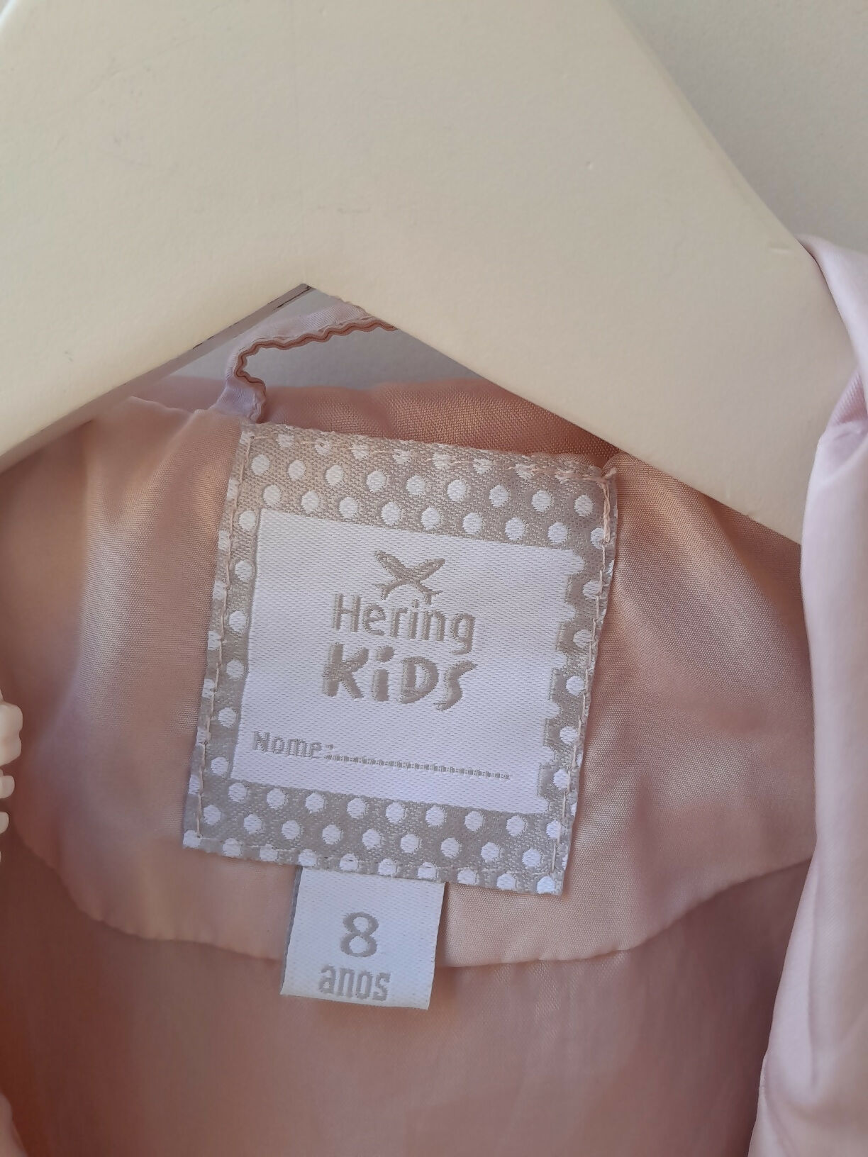 Jaqueta Corta-Vento Infantil Hering Kids Rosa com Capuz - 8 Anos