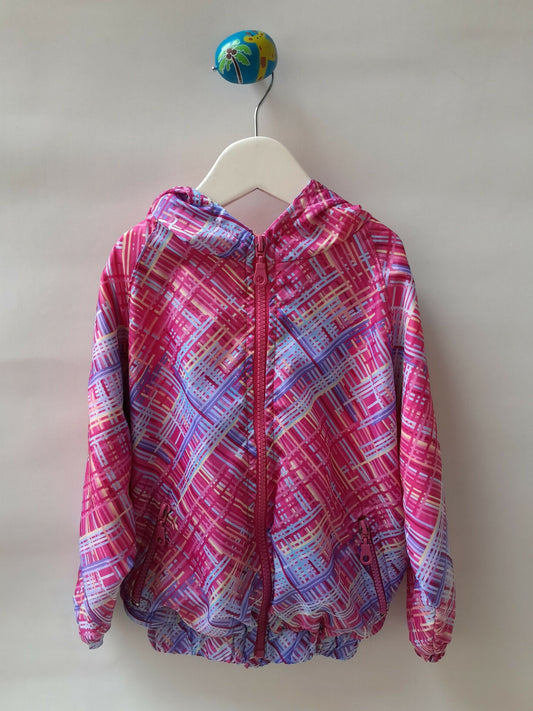 Corta-Vento Infantil Atomik Kids Estampado Rosa com Capuz - Tam 2