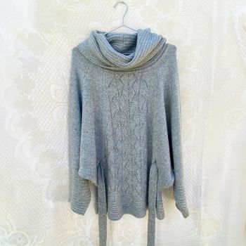 Blusa de frio de Tricô de lã cinza