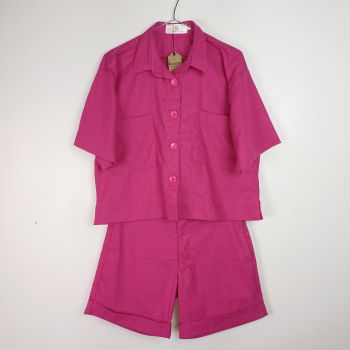 Conjunto de Linho Rosa