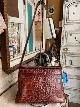 Bolsa Vintage de Couro Christine Yufon