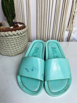 Chinelo Melissa Beach Slide Verde Água 