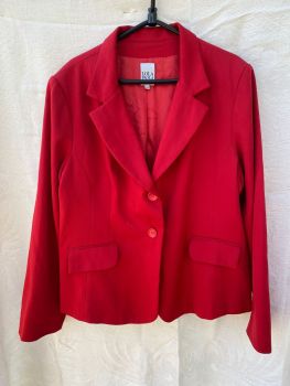 Blazer em poliéster vermelho com forro