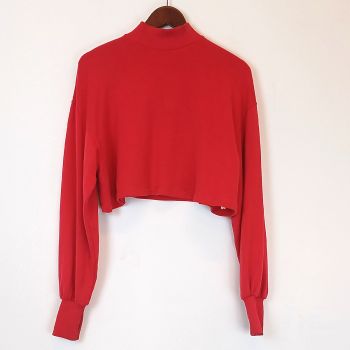 Blusa Cropped Vermelha Zara