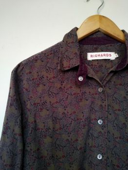 Camisa de veludo florido Richards - M