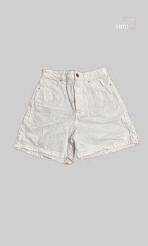 Shorts Jeans Branco Zara