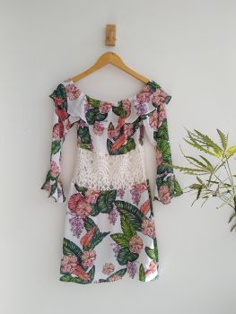 Vestido ciganinha floral Mariana Giordano