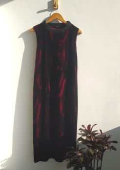 Vestido longo de veludo Canal - G