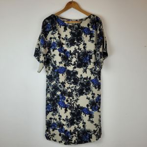 Vestido Floral Dark Azul