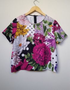 Blusa T-shirt Floral Zara