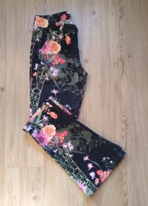 Calça de veludo floral TVZ