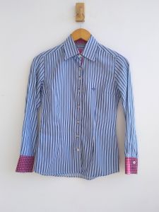 Camisa listrada azul Dudalina - 36