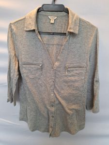 Camisa cinza zíper Guess