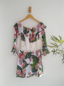 Vestido ciganinha floral Mariana Giordano