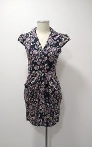 Vestido floral escuro Antix - P